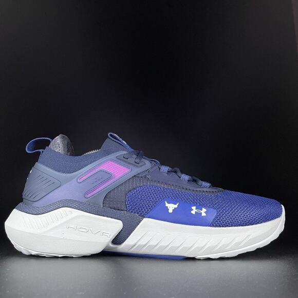 Under Armour Project Rock 5 Disrupt Men’s 11 Navy Black Cross Training Shoes NEW - Picture 6 of 10